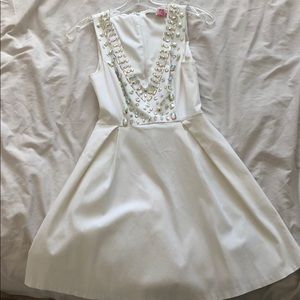 Guess white dress with sparkle stones